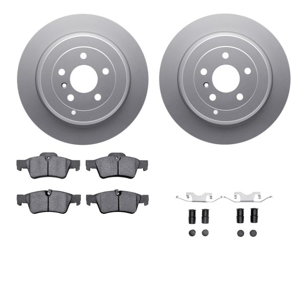 Dynamic Friction Co 4512-63220, Geospec Rotors with 5000 Advanced Brake Pads includes Hardware, Silver 4512-63220